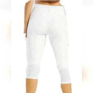 Gymshark PULSE CROPPED LEGGINGS new white align like seams mesh  high performanc